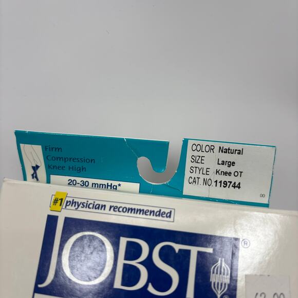 Jobst Compression Stockings 20-30 mmHg L Knee High Open Toe Ultra Sheer Natural - Picture 2 of 9